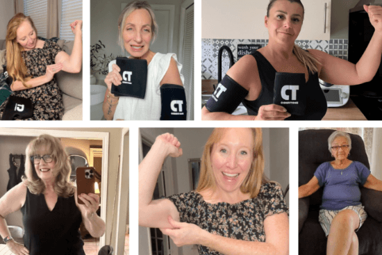 Real Confitone customers showing off their results with our compression arm sleeves